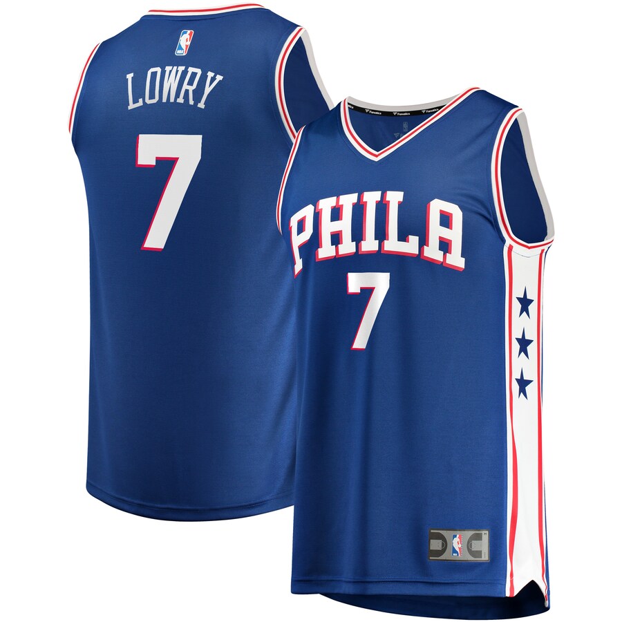Youth Philadelphia 76ers Kyle Lowry Fanatics Royal Fast Break Player Jersey - Icon Edition - Puhuasuan