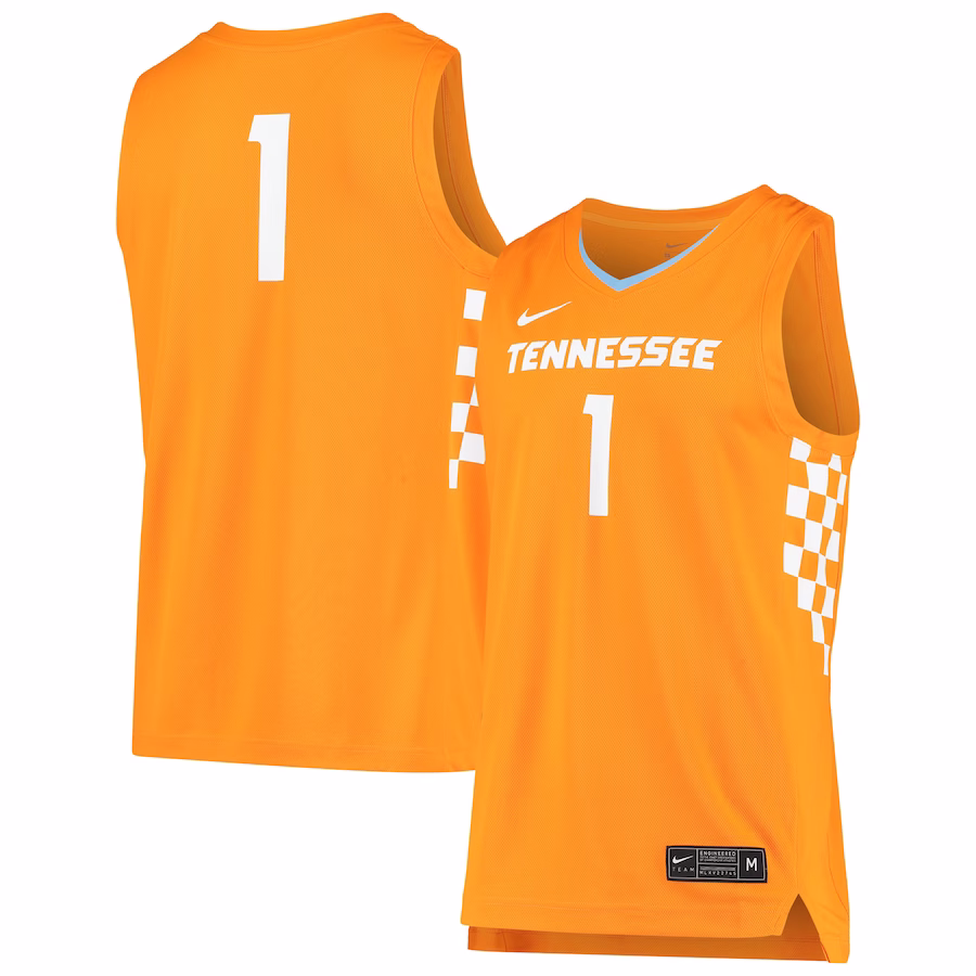#1 Tennessee Volunteers Nike Unisex Replica Basketball Jersey - Tennessee Orange - Puhuasuan