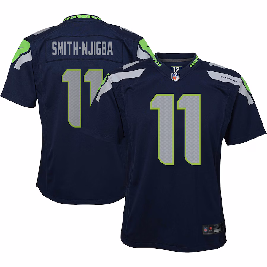 Youth Seattle Seahawks Jaxon Smith-Njigba Nike Navy Game Jersey - Puhuasuan