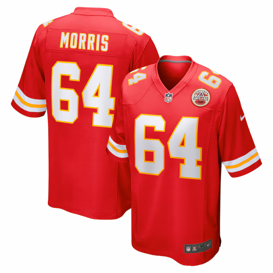 Men's Kansas City Chiefs Wanya Morris Nike Red Game Jersey - Puhuasuan