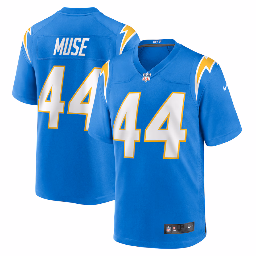 Men's Los Angeles Chargers Tanner Muse Nike  Powder Blue Team Game Jersey - Puhuasuan