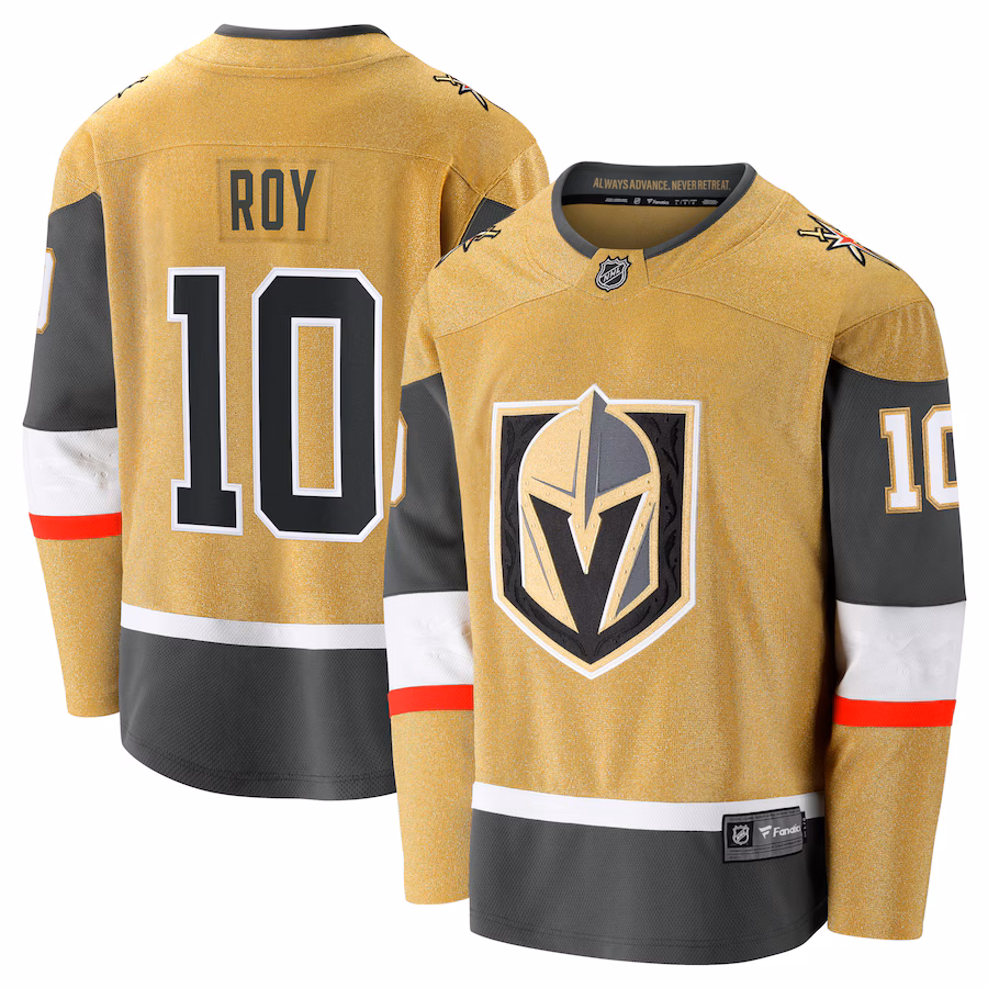 Men's Vegas Golden Knights Nicolas Roy Fanatics Gold Home Breakaway Jersey - Puhuasuan