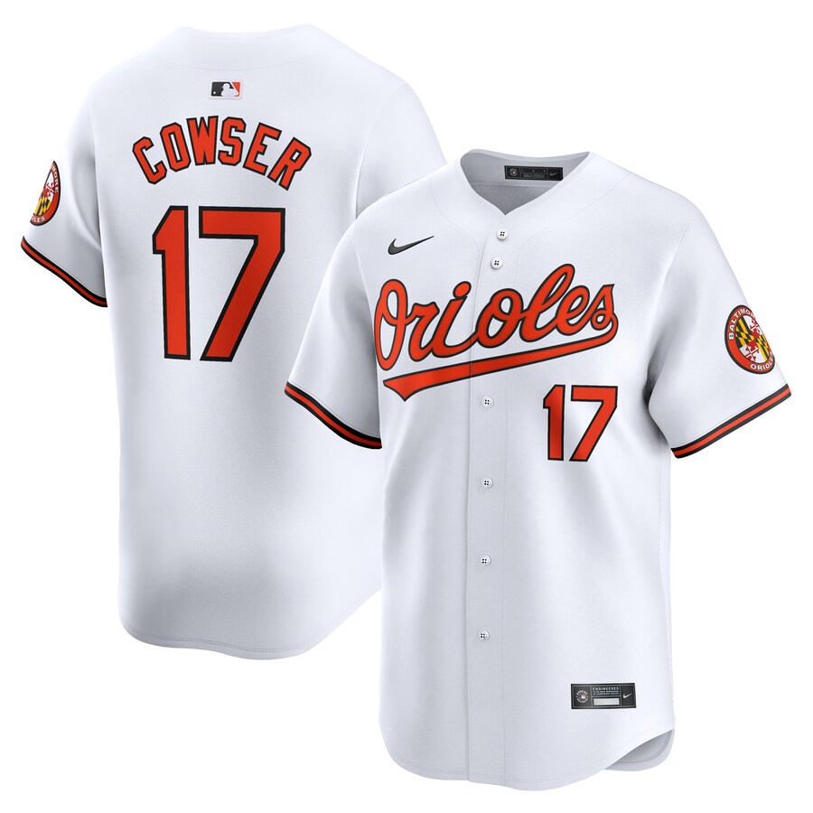 Men's Baltimore Orioles Colton Cowser Nike White Home Limited Player Jersey - Puhuasuan