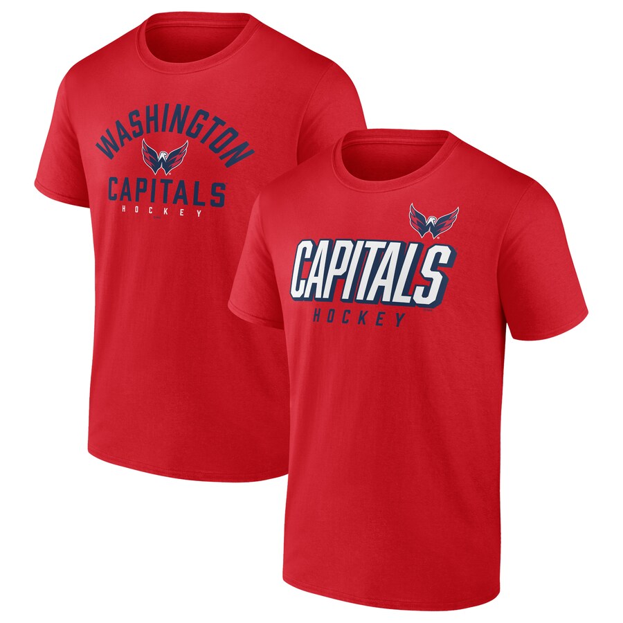 Men's Washington Capitals Fanatics Red Wordmark Two-Pack T-Shirt Set - Puhuasuan