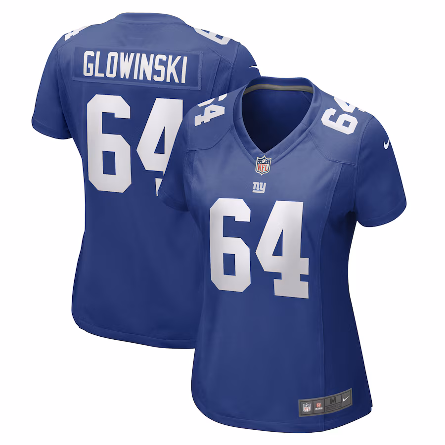 Women's New York Giants Mark Glowinski Nike Royal Game Player Jersey - Puhuasuan