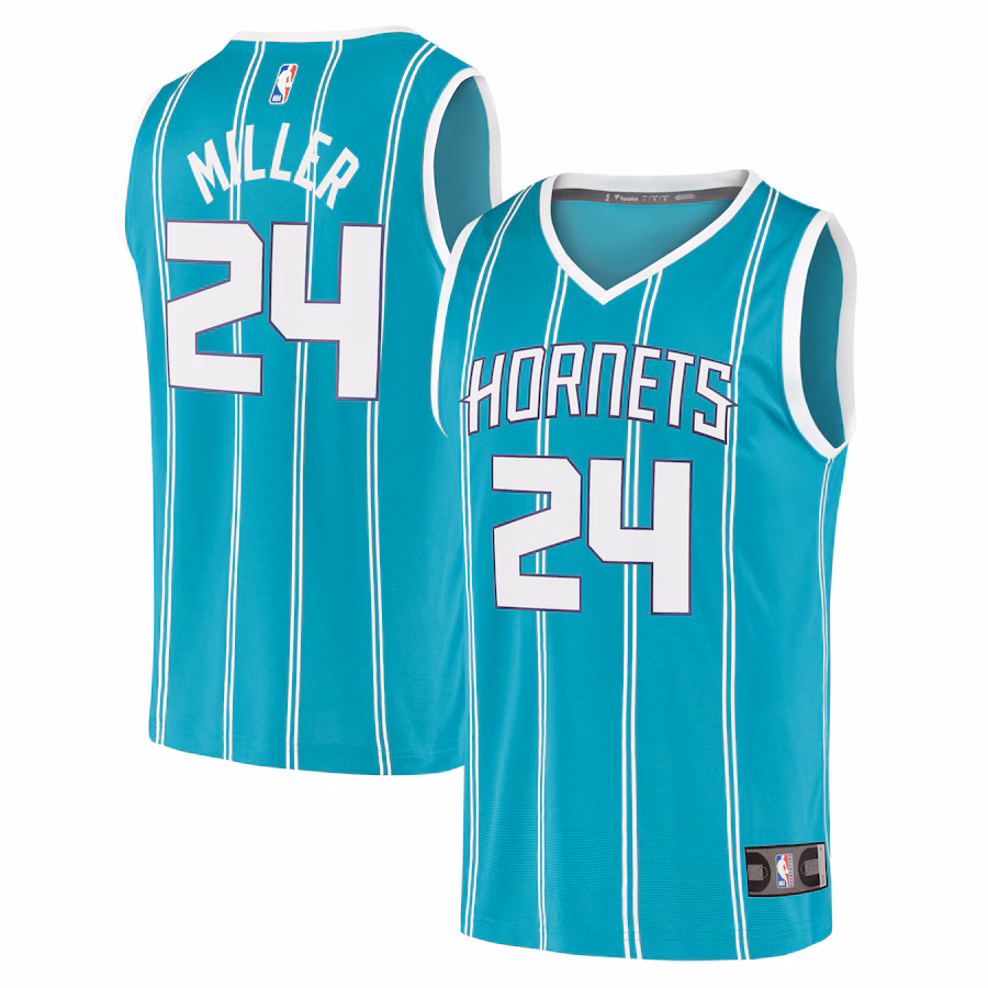 Youth Charlotte Hornets Brandon Miller Fanatics Teal 2023 NBA Draft First Round Pick Fast Break Replica Jersey - Icon Edition - Puhuasuan