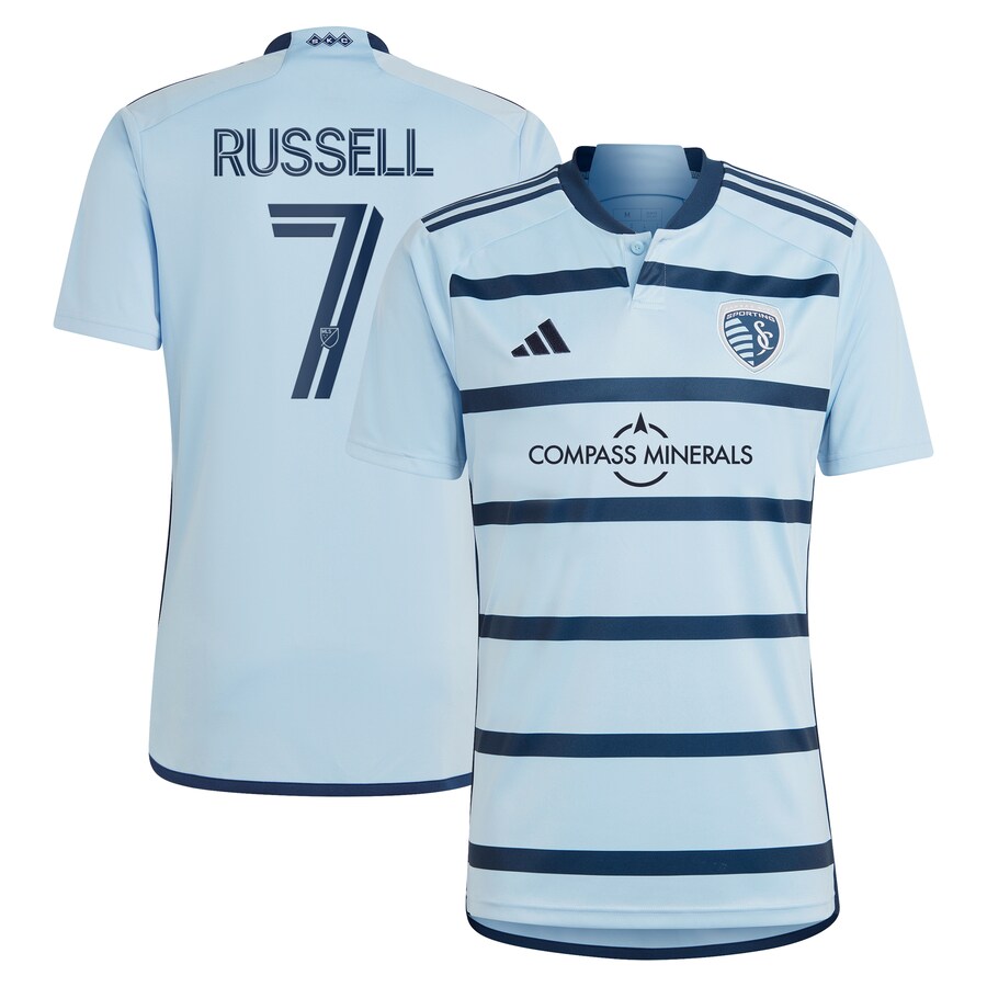 Men's Sporting Kansas City Johnny Russell adidas Light Blue 2023 Hoops 4.0 Replica Player Jersey - Puhuasuan