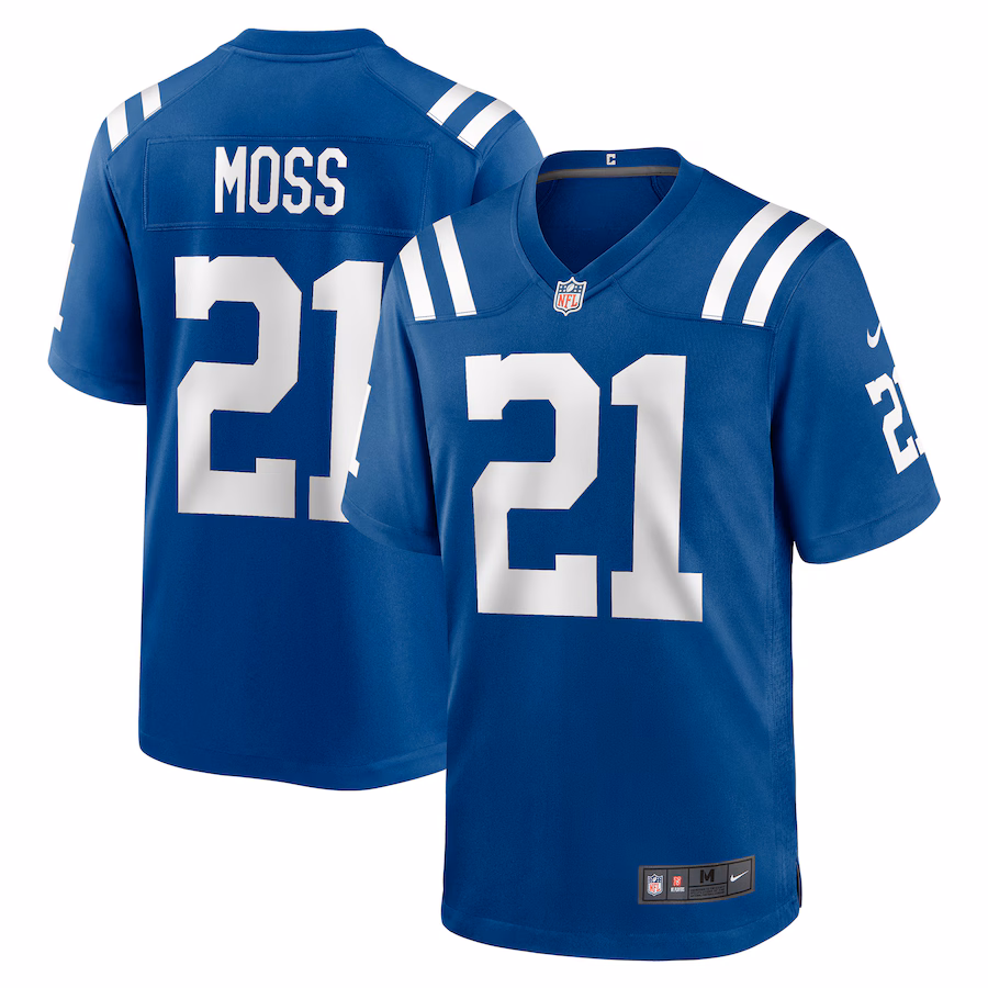 Men's Indianapolis Colts Zack Moss Nike Royal Game Player Jersey - Puhuasuan