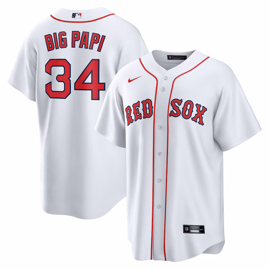 Men's Boston Red Sox David Ortiz Nike White Big Papi Replica Jersey - Puhuasuan