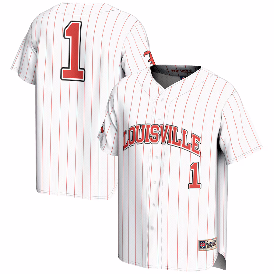 Youth GameDay Greats #1 White Louisville Cardinals Lightweight Baseball Fashion Jersey - Puhuasuan