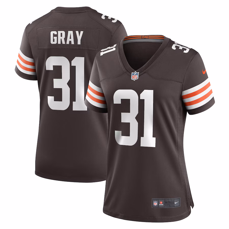 Women's Cleveland Browns Vincent Gray Nike  Brown Team Game Jersey - Puhuasuan