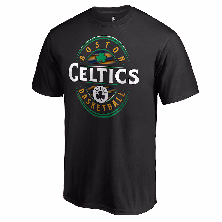 Men's Boston Celtics Black Forever Lucky T-Shirt - Puhuasuan