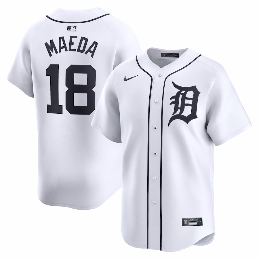 Men's Detroit Tigers Kenta Maeda Nike White Home Limited Player Jersey - Puhuasuan