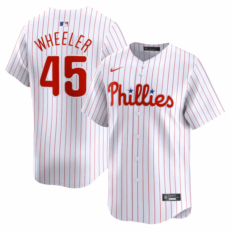 Men's Philadelphia Phillies Zack Wheeler Nike White Home Limited Player Jersey - Puhuasuan