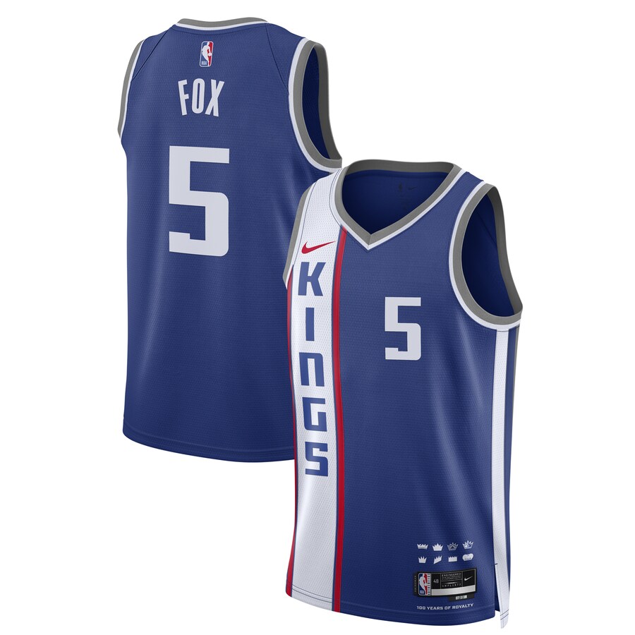 Unisex Sacramento Kings De'Aaron Fox Nike Blue 2023/24 Swingman Jersey - City Edition - Puhuasuan