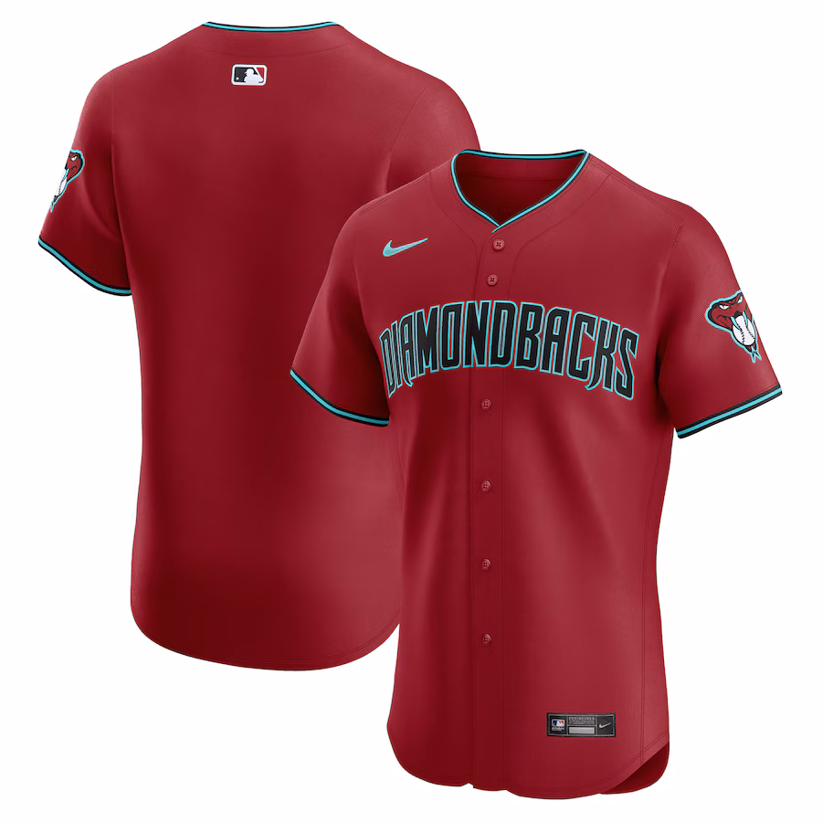 Men's Arizona Diamondbacks  Nike Red Vapor Premier Elite Patch Jersey - Puhuasuan