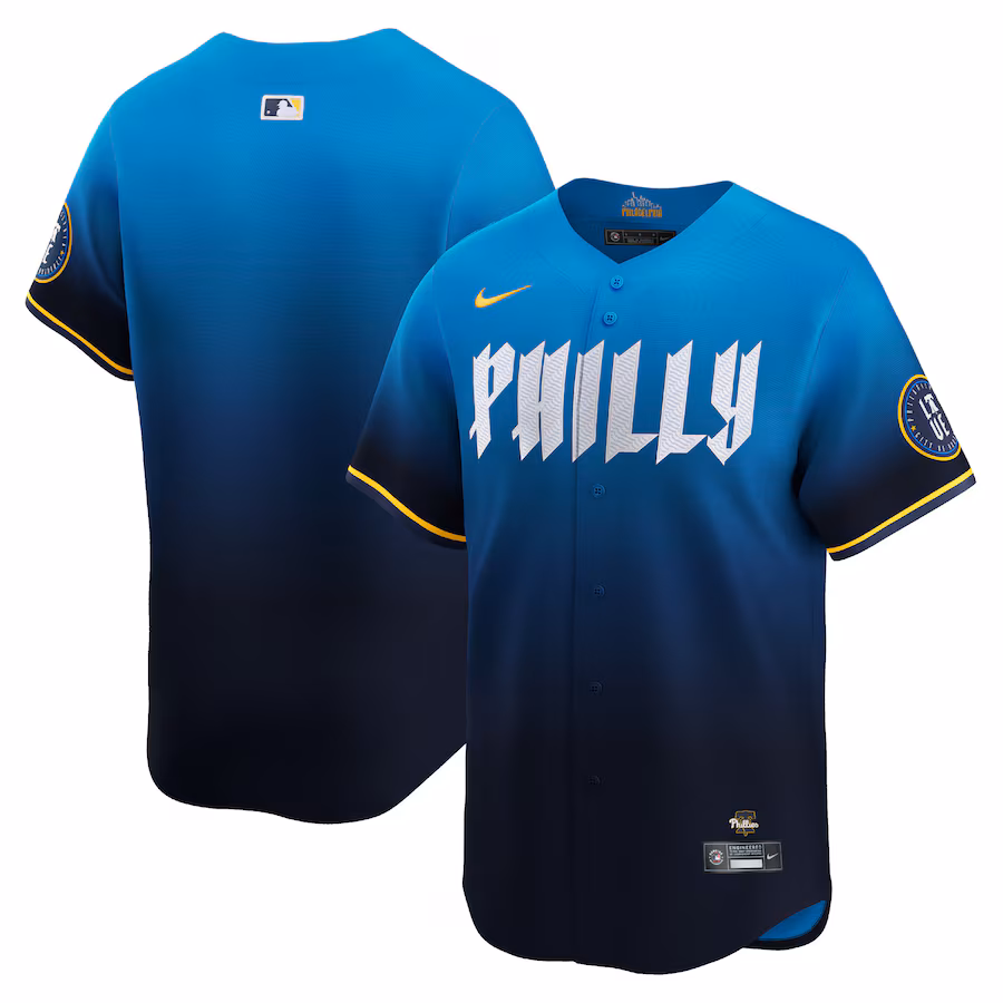 Men's Philadelphia Phillies  Nike Blue 2024 City Connect Limited Jersey - Puhuasuan