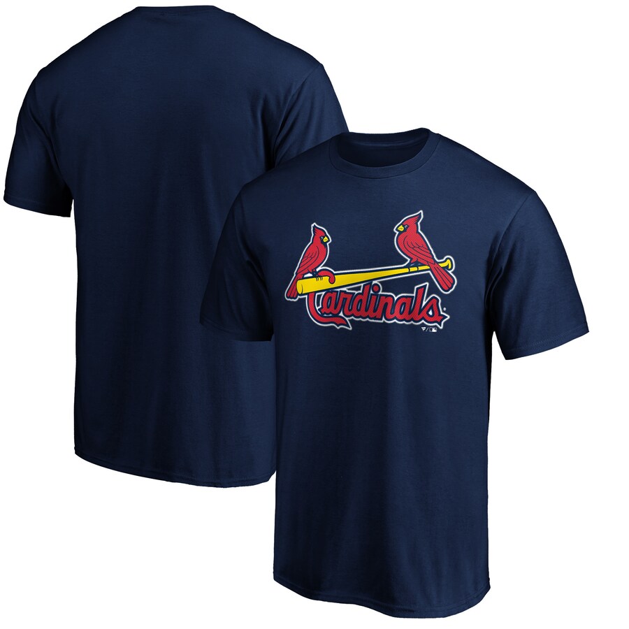 Men's St. Louis Cardinals Navy Official Team Wordmark T-Shirt - Puhuasuan