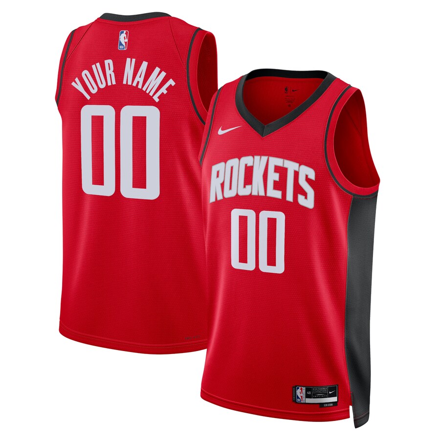 Unisex Houston Rockets Nike Red Swingman Custom Jersey - Icon Edition - Puhuasuan