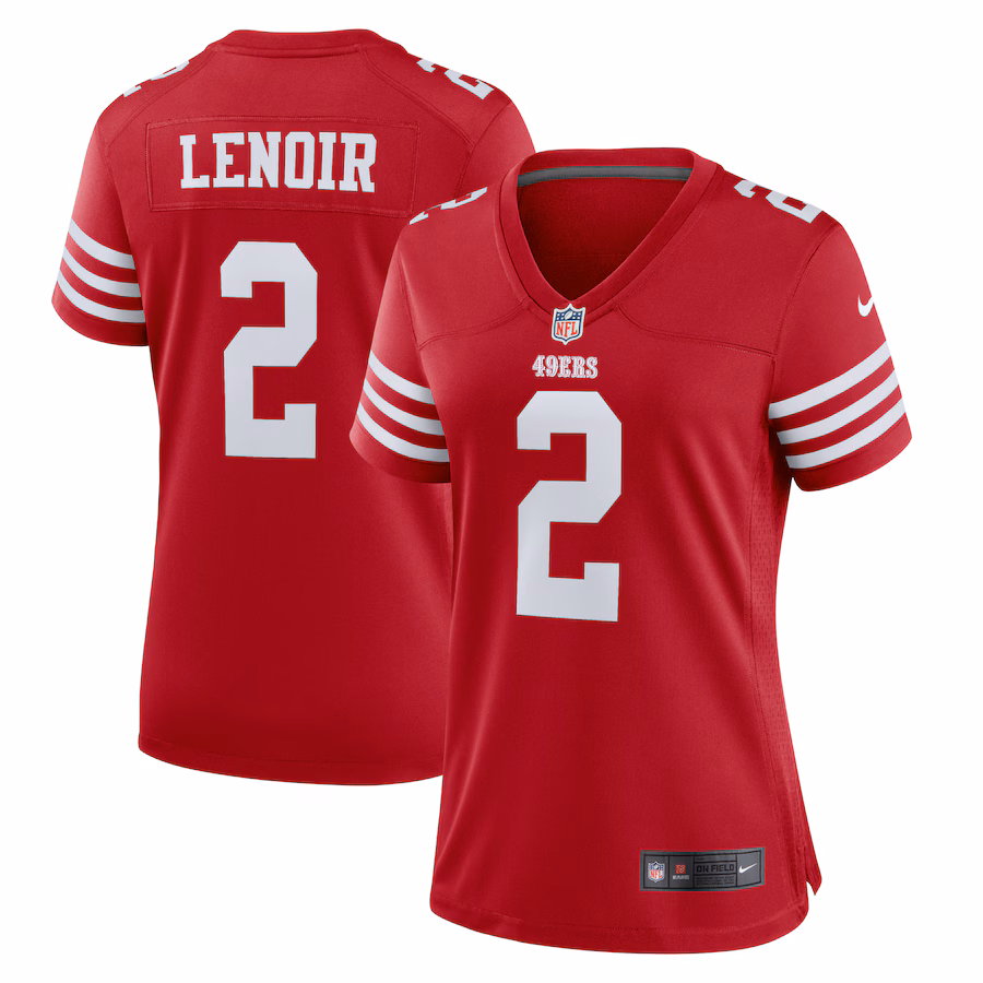 Women's San Francisco 49ers Deommodore Lenoir Nike  Scarlet  Game Jersey - Puhuasuan