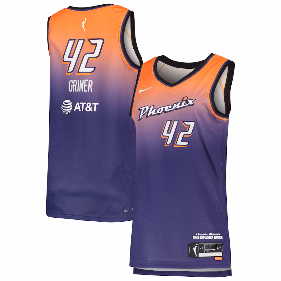 Women's Phoenix Mercury Brittney Griner Nike Purple 2021 Explorer Edition Victory Player Jersey - Puhuasuan