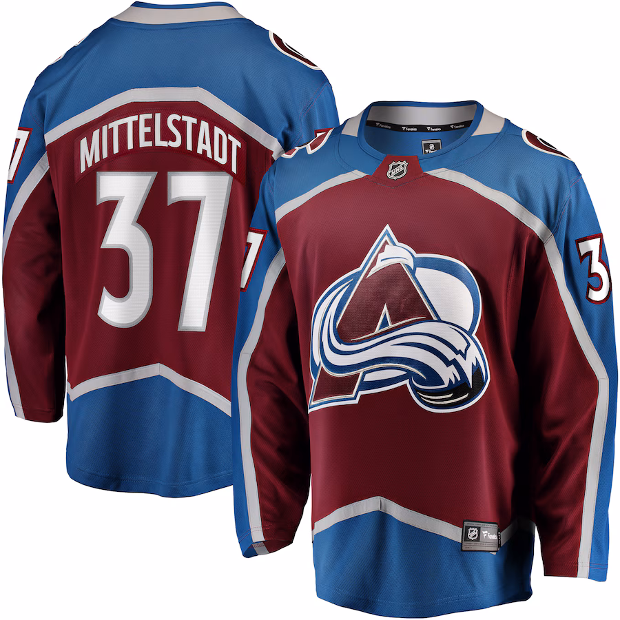 Men's Colorado Avalanche Casey Mittelstadt Fanatics Burgundy Home Breakaway Jersey - Puhuasuan