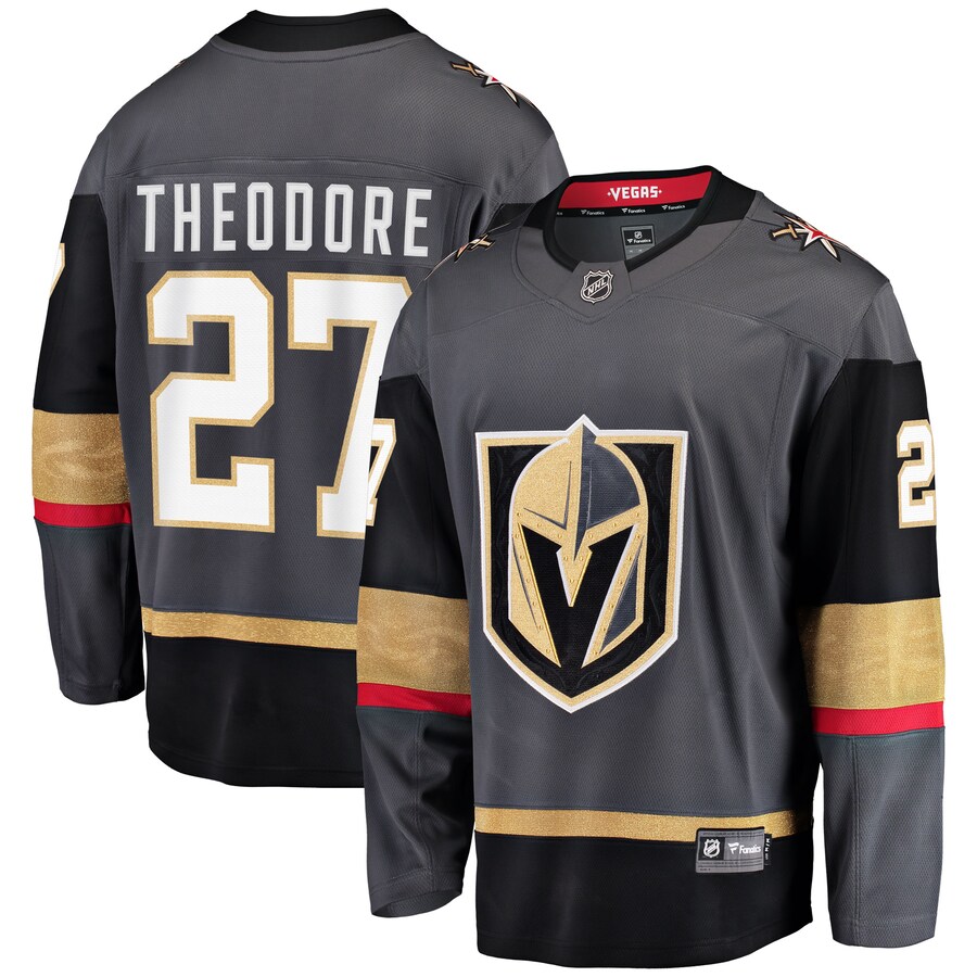 Men's Vegas Golden Knights Shea Theodore Gray Alternate Breakaway Player Jersey - Puhuasuan