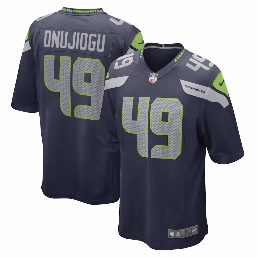 Men's Seattle Seahawks Joshua Onujiogu Nike College Navy Game Player Jersey - Puhuasuan