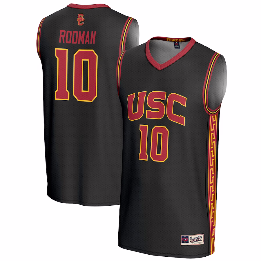 DJ Rodman USC Trojans GameDay Greats  NIL Lightweight Fashion Player Basketball Jersey?�C Black - Puhuasuan