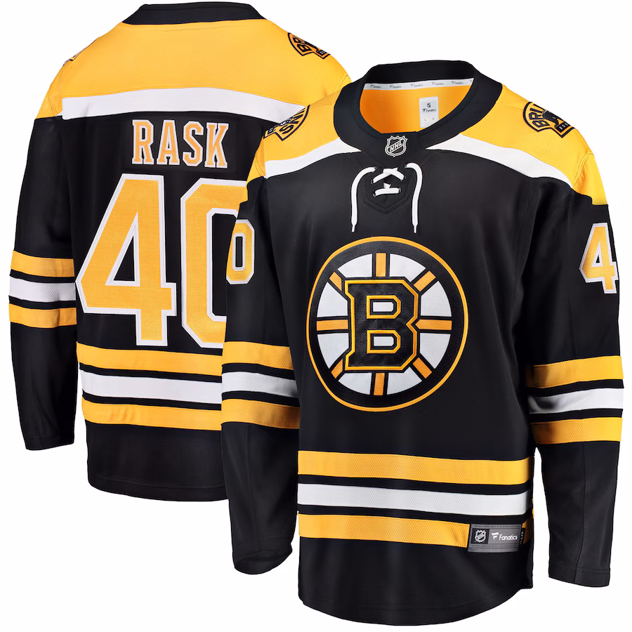 Men's Boston Bruins Tuukka Rask Fanatics Black Breakaway Home Jersey - Puhuasuan