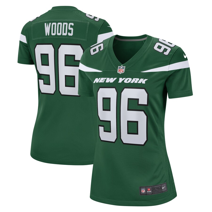 Women's New York Jets Al Woods Nike Gotham Green  Game Jersey - Puhuasuan