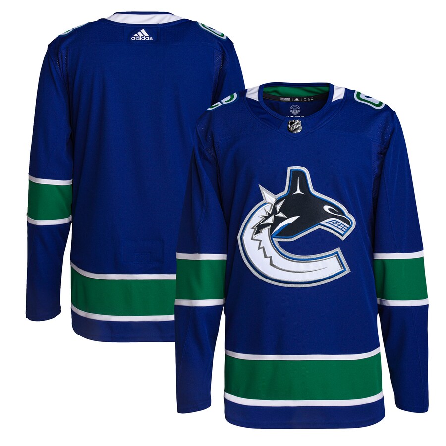 Men's Vancouver Canucks adidas Royal Home Primegreen Authentic Pro Jersey - Puhuasuan