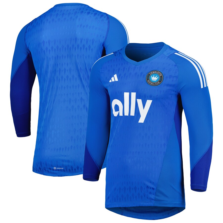 Men's Charlotte FC adidas Blue 2023 Goalkeeper Long Sleeve Replica Jersey - Puhuasuan