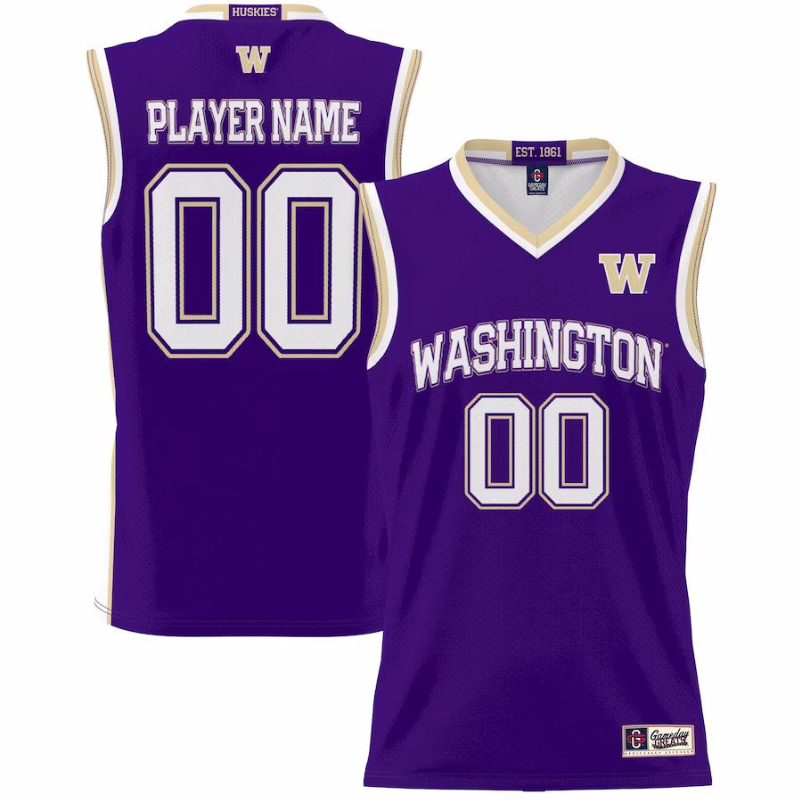 Washington Huskies GameDay Greats Youth NIL Pick-A-Player Lightweight Basketball Jersey - Purple - Puhuasuan