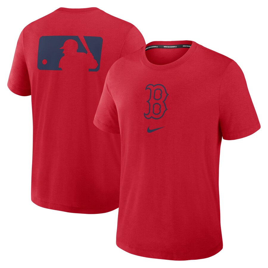 Men's Boston Red Sox Nike Red Authentic Collection Early Work Tri-Blend Performance T-Shirt - Puhuasuan