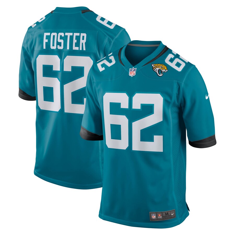 Men's Jacksonville Jaguars Javon Foster Nike Teal Team Game Jersey - Puhuasuan