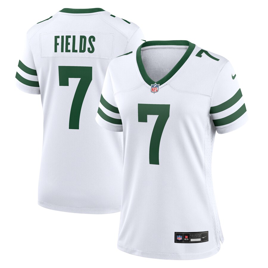 Women's New York Jets Justin Fields Nike White Game Jersey - Puhuasuan