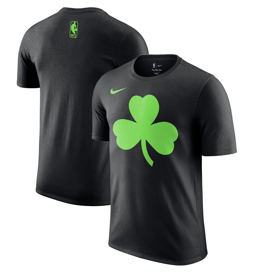 Men's Boston Celtics Nike Black 2024/25 City Edition Essential Logo T-Shirt - Puhuasuan