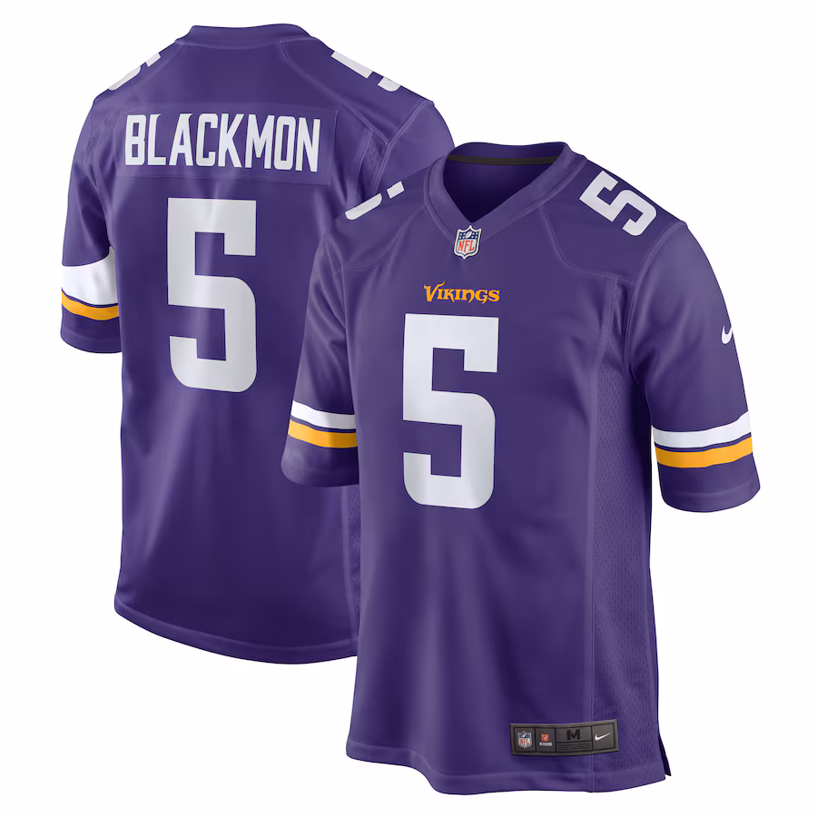 Men's Minnesota Vikings Mekhi Blackmon Nike Purple Game Jersey - Puhuasuan