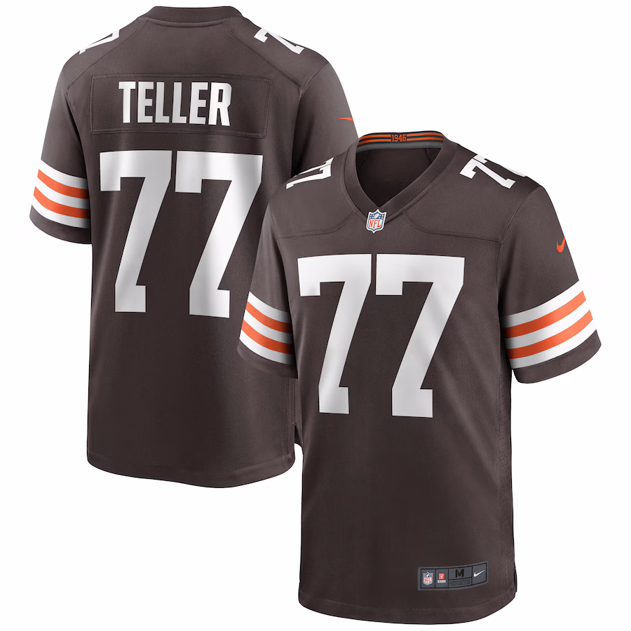 Men's Cleveland Browns Wyatt Teller Nike Brown Game Jersey - Puhuasuan