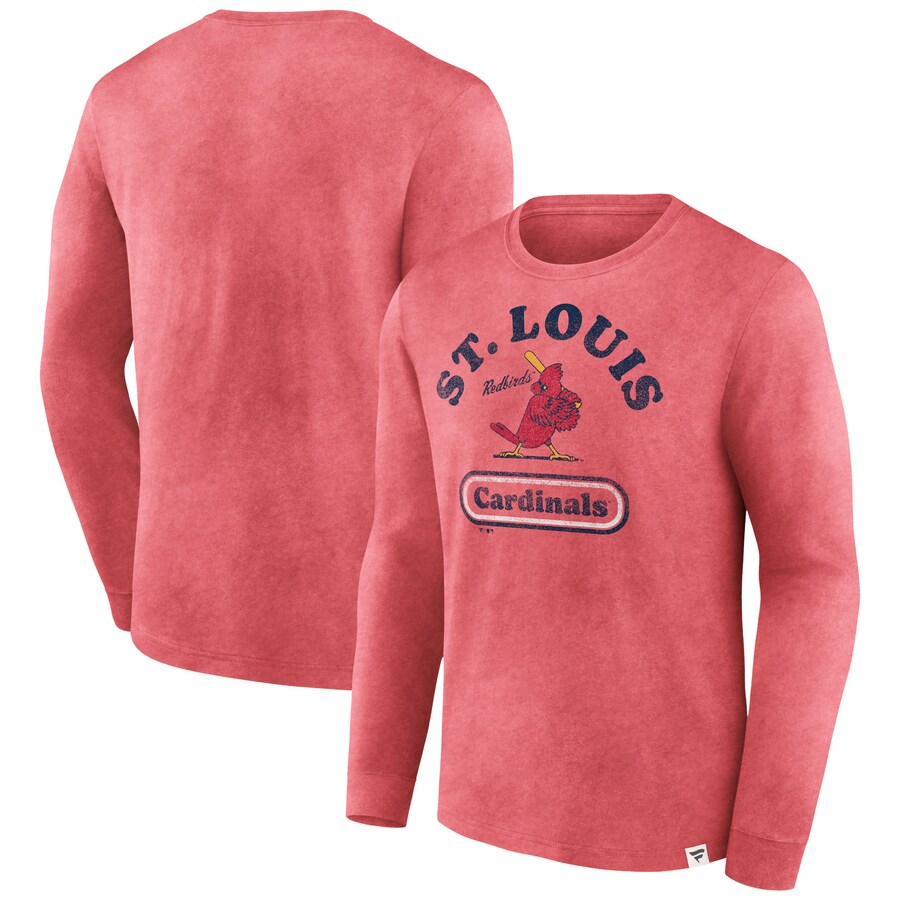 Men's St. Louis Cardinals Fanatics Red Circus Catch Long Sleeve T-Shirt - Puhuasuan