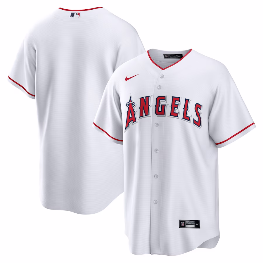 Men's Los Angeles Angels Nike White Home Blank Replica Jersey - Puhuasuan