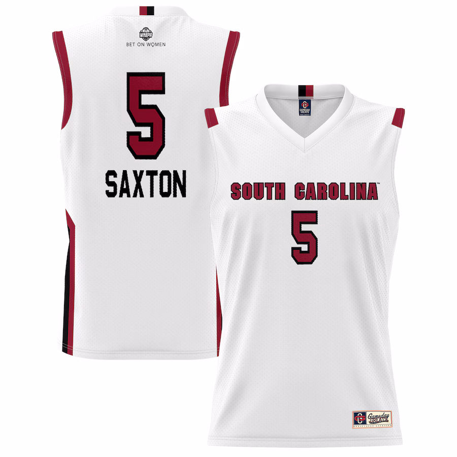 Youth GameDay Greats Victaria Saxton White South Carolina Gamecocks Lightweight Basketball Alumni Jersey - Puhuasuan