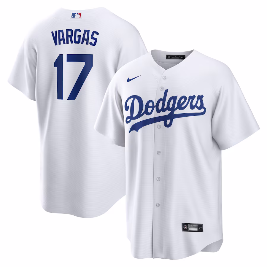 Men's Los Angeles Dodgers Miguel Vargas Nike White Replica Player Jersey - Puhuasuan
