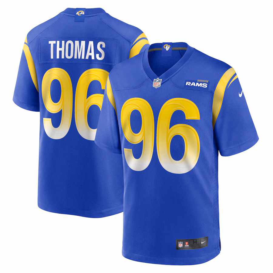 Men's Los Angeles Rams Keir Thomas Nike Royal Game Player Jersey - Puhuasuan