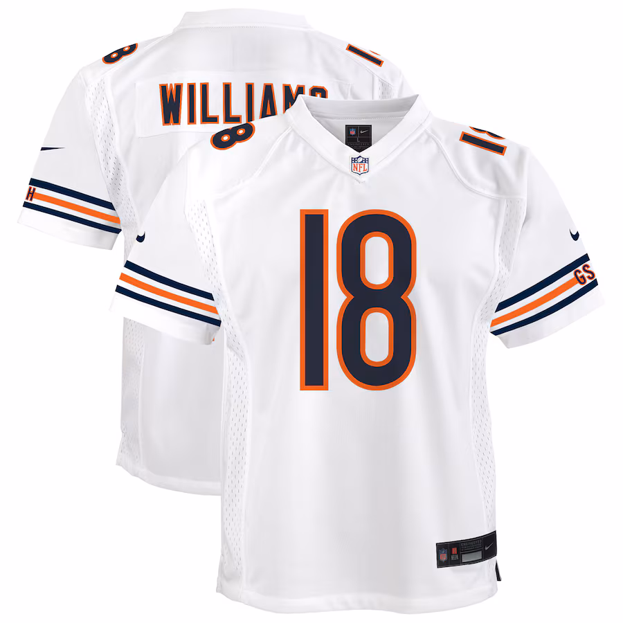 Youth Chicago Bears Caleb Williams Nike White White Game Jersey - Puhuasuan