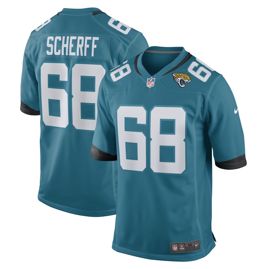 Men's Jacksonville Jaguars Brandon Scherff Nike Teal Game Player Jersey - Puhuasuan