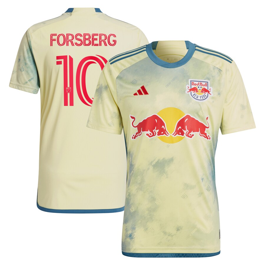 Men's New York Red Bulls Emil Forsberg adidas Yellow 2024 Daniel Patrick Kit Replica Player Jersey - Puhuasuan