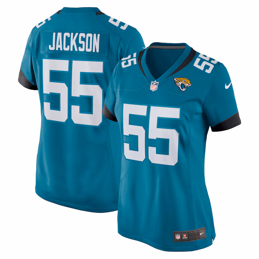 Women's Jacksonville Jaguars Dequan Jackson Nike  Teal  Game Jersey - Puhuasuan