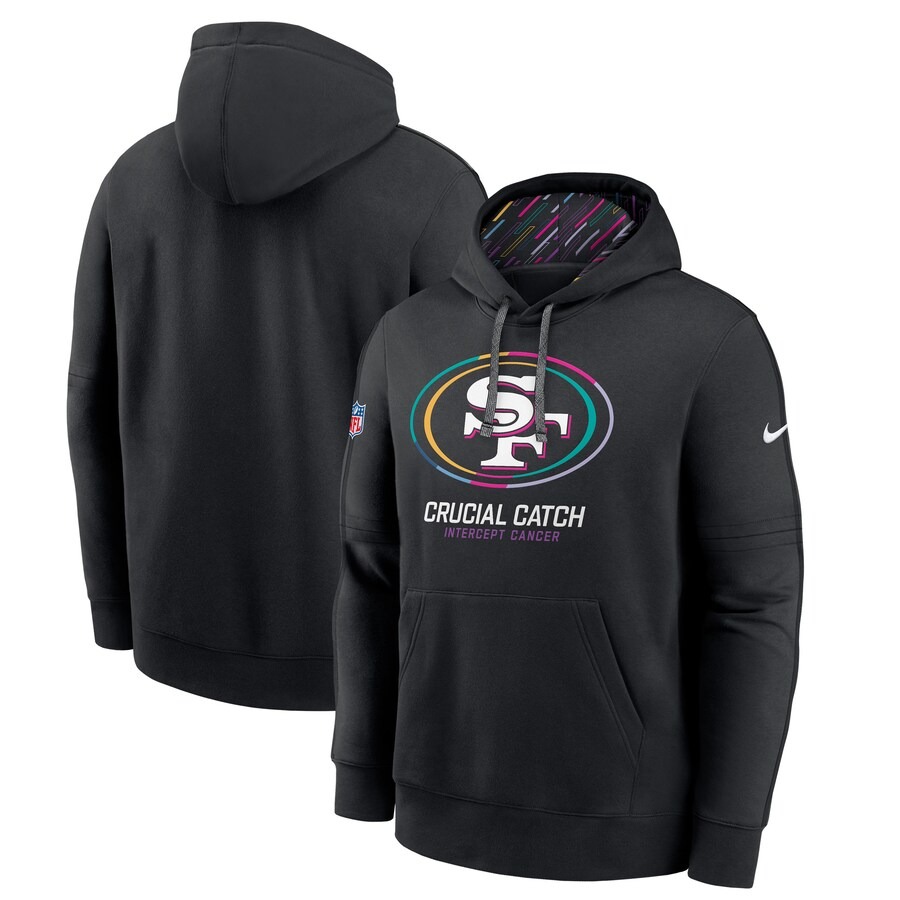 Men's San Francisco 49ers Nike Black 2024 NFL Crucial Catch Big & Tall Club Pullover Hoodie - Puhuasuan